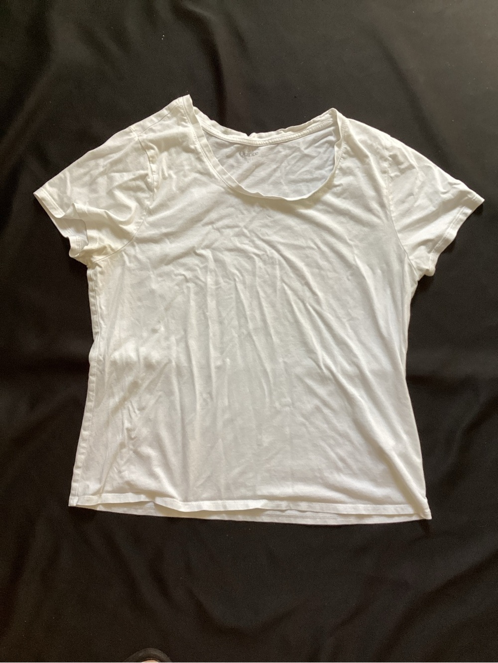 Quince White Scoop Neck Short Sleeve Tee